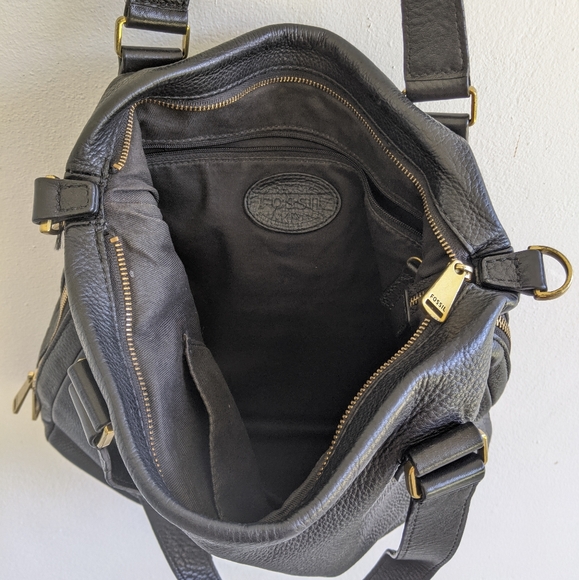 FOSSIL Black Preston Leather Shopper Bag - Picture 7 of 10